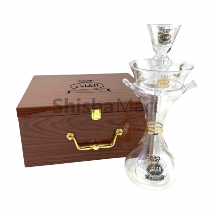 Al Fakher Glass Hookah with wooden case